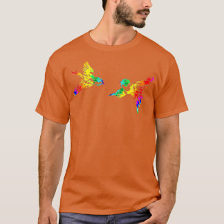 Gefärbte Krawatte Birds Vogelbeobachtung Gift Bird T-Shirt