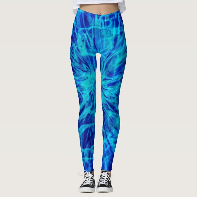 GEFÄRBTE KRAWATTE BLAUE LEGGINGS (Vorderseite)
