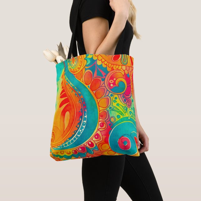 Gefärbte Krawatte Boho Hippy 60er Peace Tasche (Von Nahem)