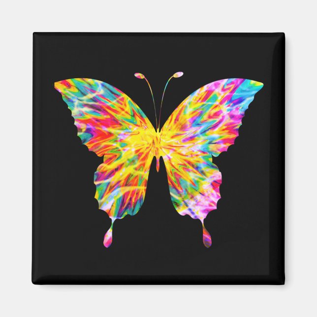 GEFÄRBTE KRAWATTE BUTTERFLY MAGNET (Vorne)