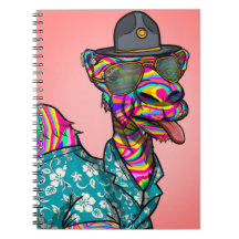 Gefärbte Krawatte Camel Notebook