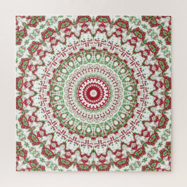 Gefärbte Krawatte Christmas Mandala (Vertikal)