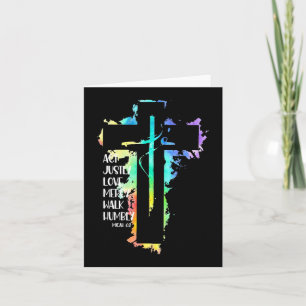 Gefärbte Krawatte Cross Micah 68 Akt Justly Bible  Karte