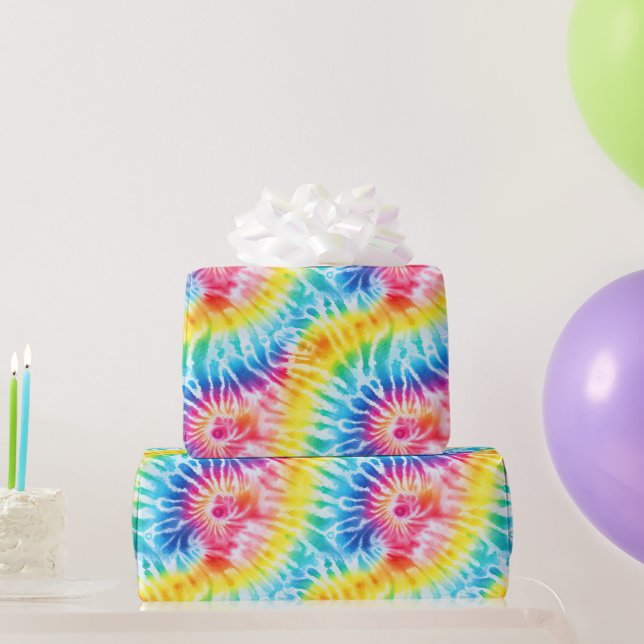 Gefärbte Krawatte der coolen Strip-Wirbel Geschenkpapier (Partygeschenke)