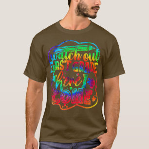 Gefärbte Krawatte der ersten Klasse zurück in die  T-Shirt