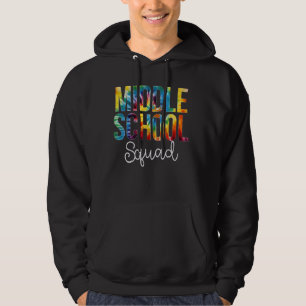 Gefärbte Krawatte der Mittelschule zurück zur Schu Hoodie