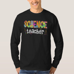 Gefärbte Krawatte der Naturwissenschaften Lehrer T-Shirt