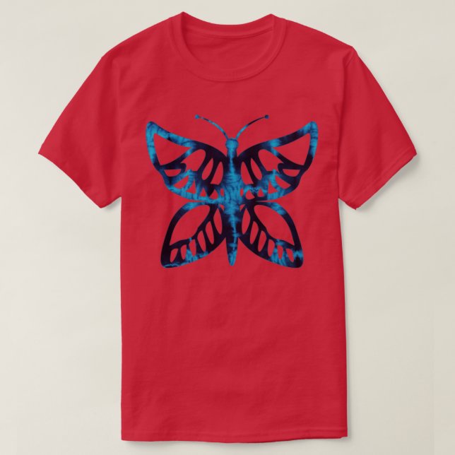 Gefärbte Krawatte der Schmetterlingskunst T-Shirt (Design vorne)