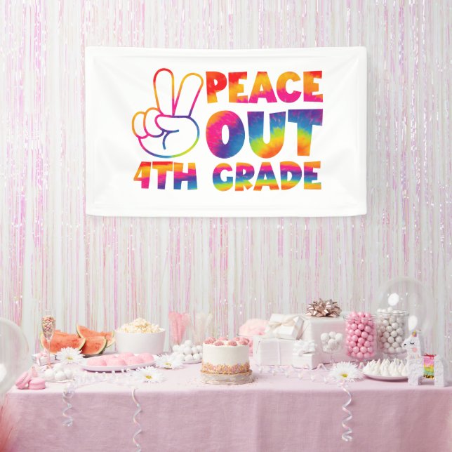 Gefärbte Krawatte der vierten Klasse Banner (Party)