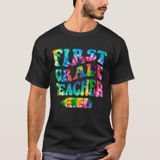 Gefärbte Krawatte des Ersten Lehrers der Retro-Kla T-Shirt