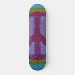 Gefärbte Krawatte des Friedenszeichens Skateboard