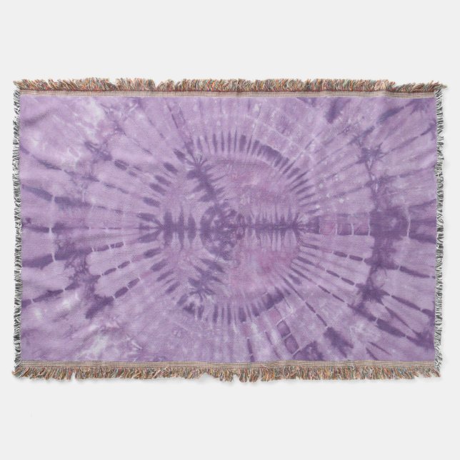 Gefärbte Krawatte des lila Friedens Decke (Vorderseite)