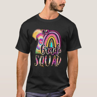 gefärbte Krawatte des zweiten Grades Squad zurück  T-Shirt