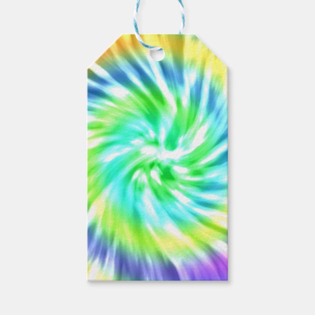 Gefärbte Krawatte Design Geschenktasten Geschenkanhänger (Vorderseite)