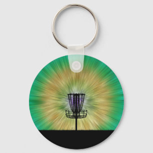 Gefärbte Krawatte Disk Golf Basket Schlüsselanhänger