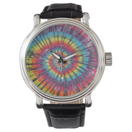 Gefärbte Krawatte drehen Armbanduhr