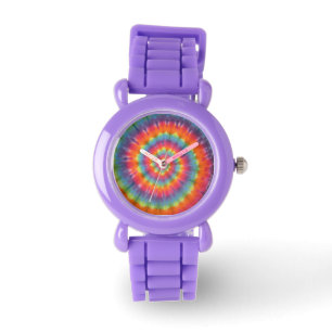 Gefärbte Krawatte drehen Armbanduhr