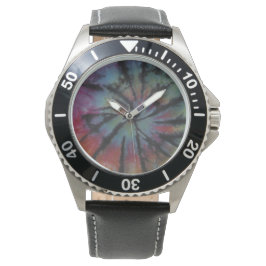 Gefärbte Krawatte drehen Armbanduhr