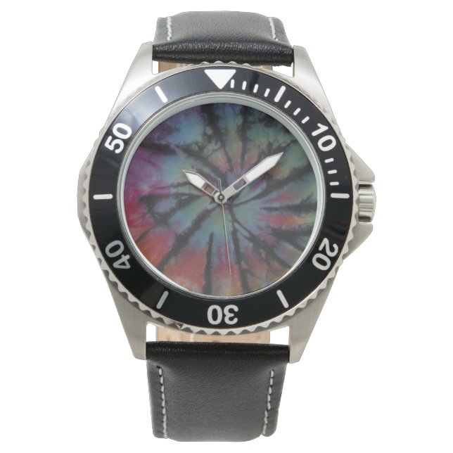 Gefärbte Krawatte drehen Armbanduhr (Vorderseite)