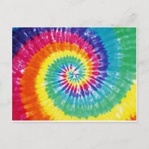 Gefärbte Krawatte drehen Multicolor Regenbogen Postkarte