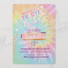 Gefärbte Krawatte Einladung