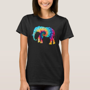 Gefärbte Krawatte Elephant Rettete die Tiere T-Shirt