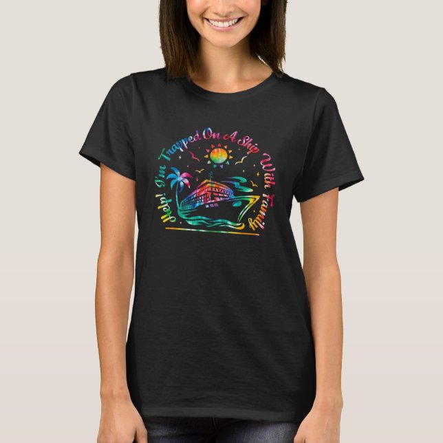 Gefärbte Krawatte Familienfahrt Matching Vacation  T-Shirt (Vorderseite)