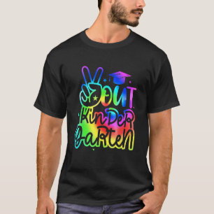 Gefärbte Krawatte Farbenfrohe Friedenssignatur Aus T-Shirt