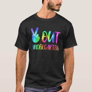 Gefärbte Krawatte Farbenfrohe Friedenssignatur Aus T-Shirt