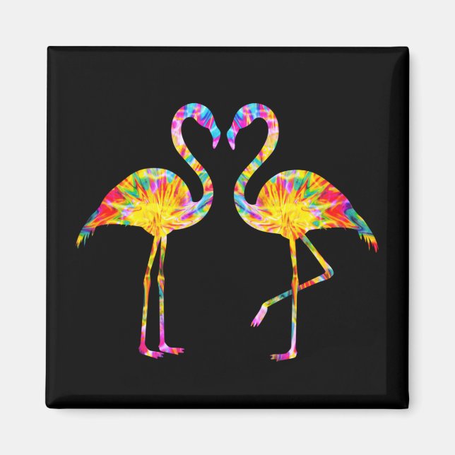 GEFÄRBTE KRAWATTE FLAMINGO MAGNET (Vorne)
