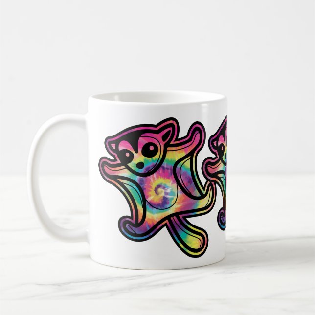 Gefärbte Krawatte Flying Sugar Glider Kaffeetasse (Links)