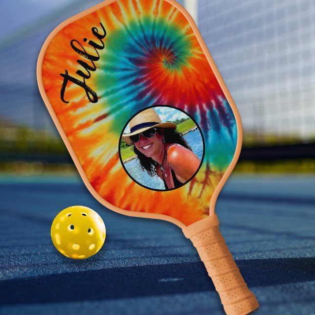 Gefärbte Krawatte Foto Pickleball Paddel Schläger (Von Creator hochgeladen)