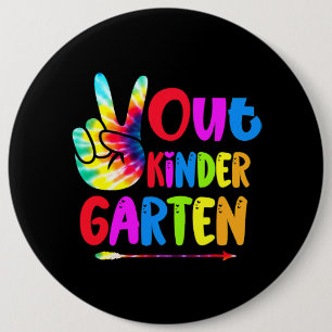 Gefärbte Krawatte Frieden im Kindergarten letzten Button