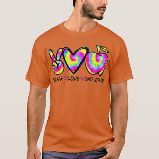 Gefärbte Krawatte Funny Peace Liebe 2. Grade Schoo T-Shirt