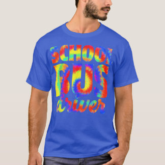 Gefärbte Krawatte für Schulfahrer Niedlich zurück T-Shirt