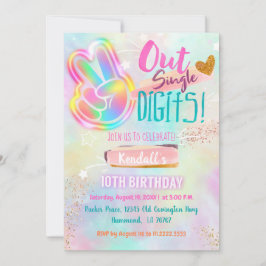 Gefärbte Krawatte Geburtstag Einladung Peace Out S