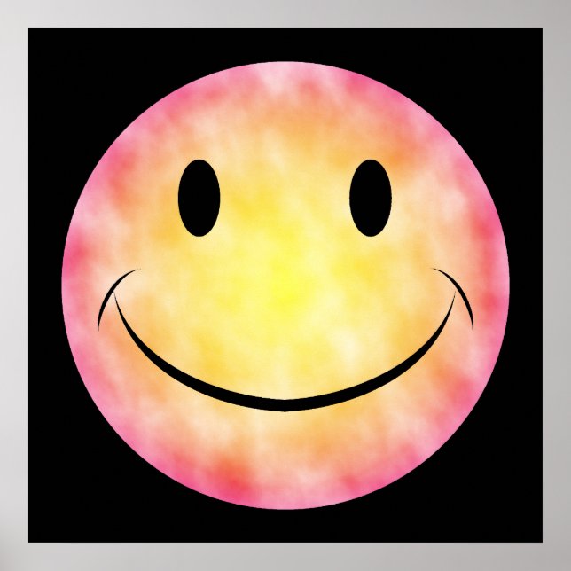 Gefärbte Krawatte-Gesichtspopster Poster (Vorne)