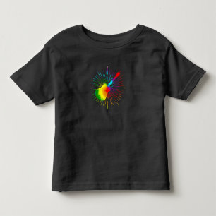 Gefärbte Krawatte Gitarre Design Farbenfrohe Gitar Kleinkind T-shirt