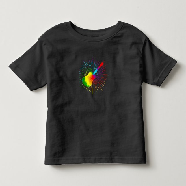 Gefärbte Krawatte Gitarre Design Farbenfrohe Gitar Kleinkind T-shirt (Vorderseite)
