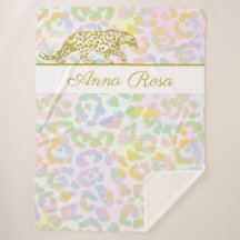 *~* Gefärbte Krawatte Gold Leopard Pastelfelder