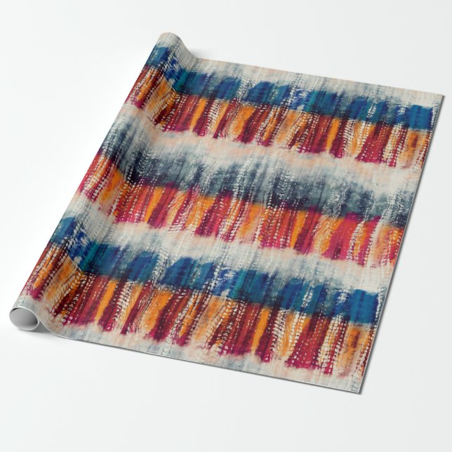 gefärbte Krawatte Grunge-Styling-Simulation Geschenkpapier (Ungerollt)
