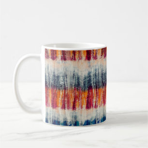 Gefärbte Krawatte Grunge-Styling-Simulation Kaffeetasse