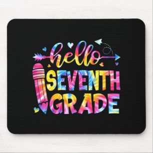 Gefärbte Krawatte Hallo Siebente Klasse Lehrer Stu Mousepad