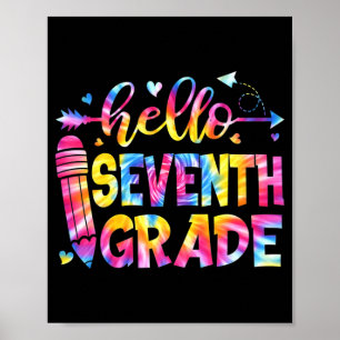 Gefärbte Krawatte Hallo Siebente Klasse Lehrer Stu Poster
