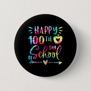 Gefärbte Krawatte Happy 100. Day School Lehrer Stu Button