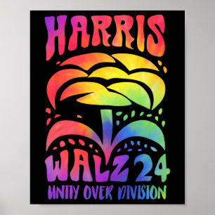 Gefärbte Krawatte Harris Wheimer 2024 Kamala Harri Poster