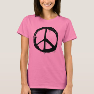 Gefärbte Krawatte Hippy Peace Retro Hand farbenfro T-Shirt