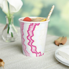 Gefärbte Krawatte Hot Rosa Swirt funky Retro Muste Pappbecher