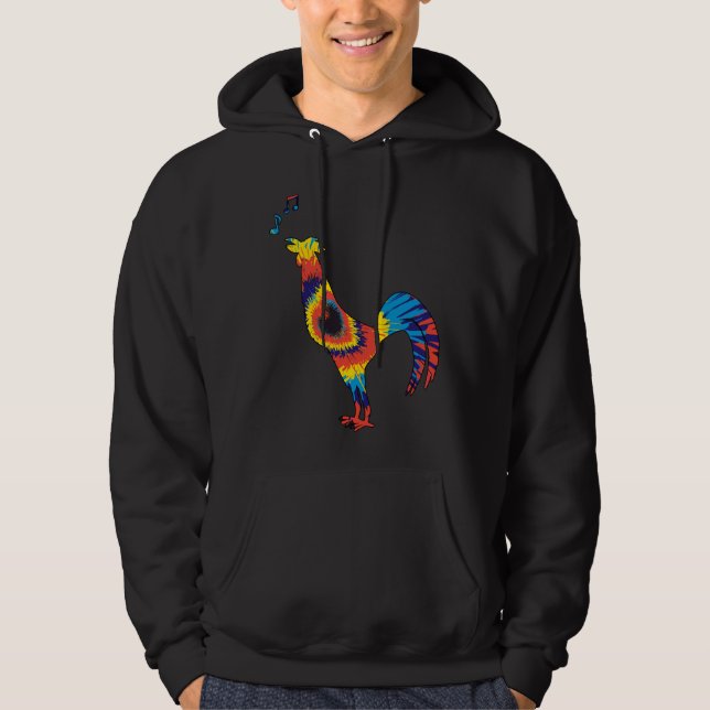 gefärbte Krawatte Hühnerlied Hoodie (Vorderseite)