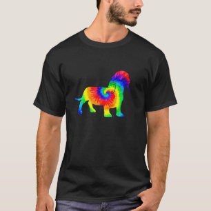 Gefärbte Krawatte Hund Hippie Dackel Retro Welpe T-Shirt